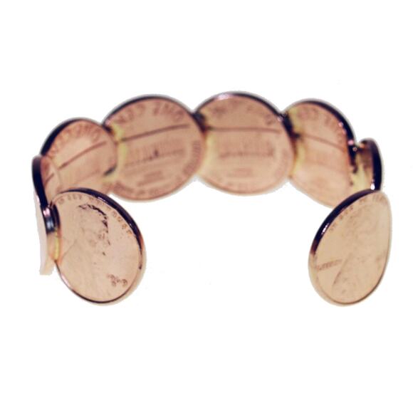 WHOLESALE Lot of 12 assorted REAL COPPER Lincoln Penny Bracelets - Free Shipping - Picture 5 of 8
